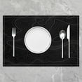 thumbnail image 2 of Galaxy Print Placemats Set of 4 Stylish Topographic Contour Design Placemats for Dining Table Indoor Outdoor Kitchen 12"x18" Geometric Table Mats Placemat Black White Decor Table Place Mats, 2 of 4
