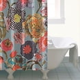 thumbnail image 4 of Waterproof Beautiful Colorful Floral Shower Curtain 72x72 Inch Boho Style Polyester Unique Shower Curtain for Bathroom Hotel Home Decor with 12 Plastic Hooks, 4 of 5
