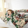 thumbnail image 4 of Feelyou Red Robin Bird Queen Comforter Set, Winter Snow Plant Bedding Sets, Merry Christmas Reversible Bedding Comforter Set, Microfiber Bedroom Decor, 3 Pieces, 4 of 8
