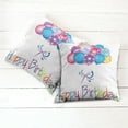 thumbnail image 6 of Ambesonne Birthday Throw Pillow Cover 2 Pack, Balloon Bouquet Hearts, 16", Multicolor, 6 of 7
