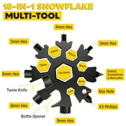 JEEXI Universal Socket + Snowflake Multitool Gifts for Men Dad - 2 Pack, Socket Set with Power Drill Adapter Cool Stuff, Super Universal Socket Grip Gadgets for Men, Tool for Men Women Husband