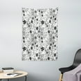 thumbnail image 1 of Floral Tapestry, Flowers Leaves Twirled Swirls Buds Ethnic Nature Romantic Design Artwork Print, Wall Hanging for Bedroom Living Room Dorm Decor, 40W X 60L Inches, Black and White, by Ambesonne, 1 of 2