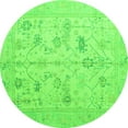 thumbnail image 1 of Ahgly Company Indoor Round Oriental Green Traditional Area Rugs, 7' Round, 1 of 4