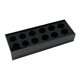 thumbnail image 4 of Jarrón de flores rectangular de acrílico negro largo para oficina y sala de estar 30x10x6.5cm 12 agujeros, 4 of 9