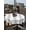 Gray, White, Silver, variant on Outdoor Tablecloth with Umbrella Hole & Zipper, Black Striped Square Tablecloth 60x60 Inch, Farmhouse Vertical Stripes Patio Table Cover Waterproof Table Cloth for Picnic/Party