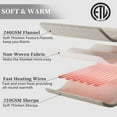thumbnail image 5 of Homhougo Heated Electric Blanket Throw, Flannel Sherpa Heating Blankets, Soft Thicken Heated Throws for Couch with 5 Heat Settings and 4 Hours Auto Shut Off, Grey, 50"× 60", 5 of 7