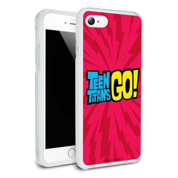 Teen Titans Go! Logo Protective Slim Fit Hybrid Rubber Bumper Case for Apple iPhone 7 and 7 Plus