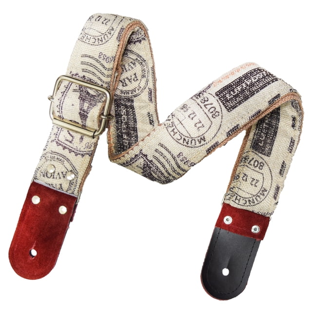 Correa para guitarra Strap o Tahali para guitarra acústica, bajo eléctrico, guitarra eléctrica Kidam Yute timbres cafes