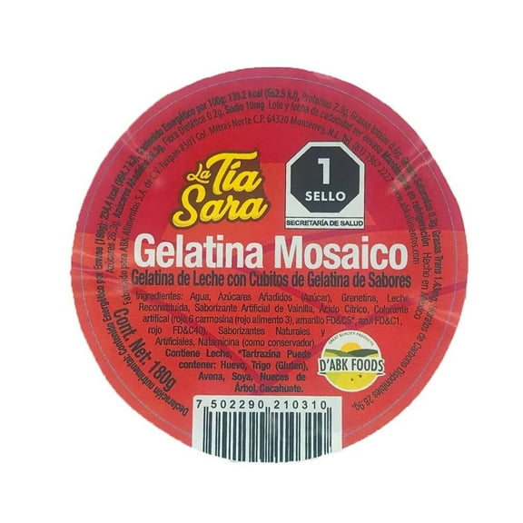 Gelatina de mosaico La Tía Sara 180 g