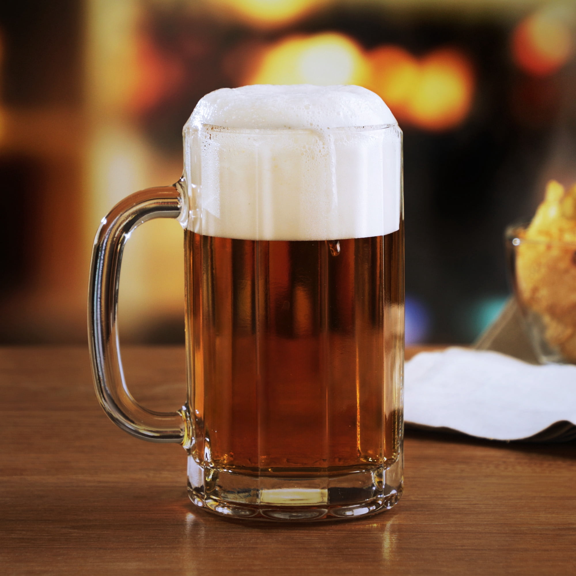 Mainstays Barnes 22 oz Clear Glass Beer Mug with Handle