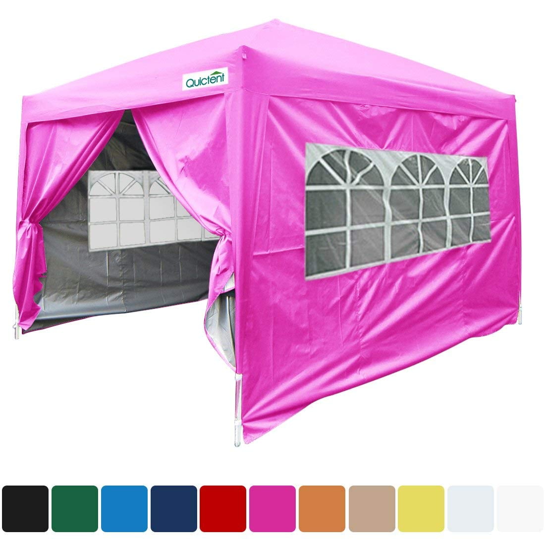 Silvox 10x10 Ez Pop Up Canopy Pink Tent Instant Canopy 8 7 Ft Height 4 Walls W Free Carry Bag Waterproof Walmart Com