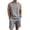 Dark Gray, variant on QSAWXQZ Men's Linen 2PC Lounge Set Stand Collar V Neck Sleeveless Loose Top Elastic Waist Shorts with Pocket Beach Outfit Casual for Summer 2XL