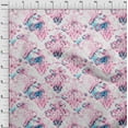 thumbnail image 4 of oneOone Polyester Spandex Light Pink Fabric Damask Quilting Supplies Print Sewing Fabric By The Yard 56 Inch Wide, 4 of 4