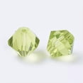 thumbnail image 3 of GKNET Imitation Austrian Crystal Beads Grade AAA Faceted Bicone 3mm/6mm for Jewelry-YellowGreen-3mm (100pc/bag), 3 of 6