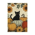 thumbnail image 2 of Honmine Fall Cat Pumpkin Garden Flag for Outside 12x18 Inch Double Sided Burlap Autumn Thanksgiving Maple Leaf Sunflower Flowers Farmhouse Holiday Rustic Outdoor Yard Flag Home Decorations, 2 of 6