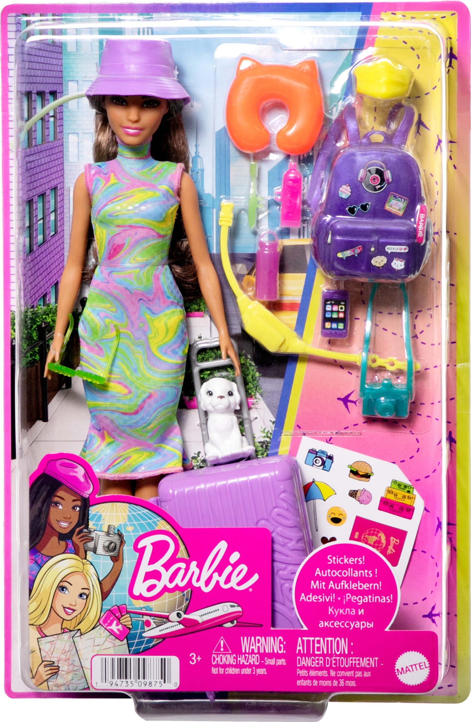 Barbie It Takes Two Teresa Doll and Accessories Travel Set with Working Suitcase, Puppy &10+ Pieces