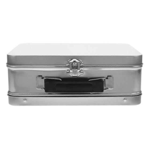 Retro Style Metal Tin Lunch Box Tote Diy Lunch Box Tin With Hinged Lids Cookie Candy Box Storage Container For Storage Crafts Scrapbook Fun Activities