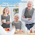 thumbnail image 4 of Vorkoi 1 Pack Premium Unisex Adult Bibs for Elderly Women Men, Waterproof Bib for Eating, Adjustable and Washable, 4 of 6