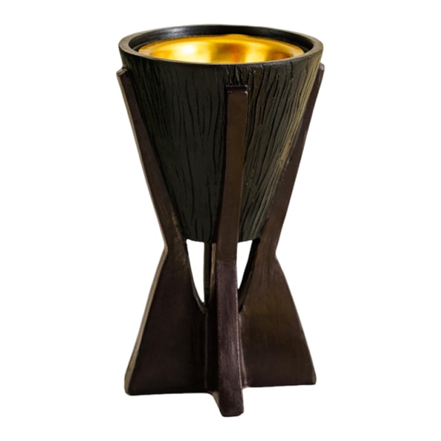 Quemador de incienso con cenicero, soporte de incienso de resina de estilo nórdico moderno para decoración del hogar. Negro