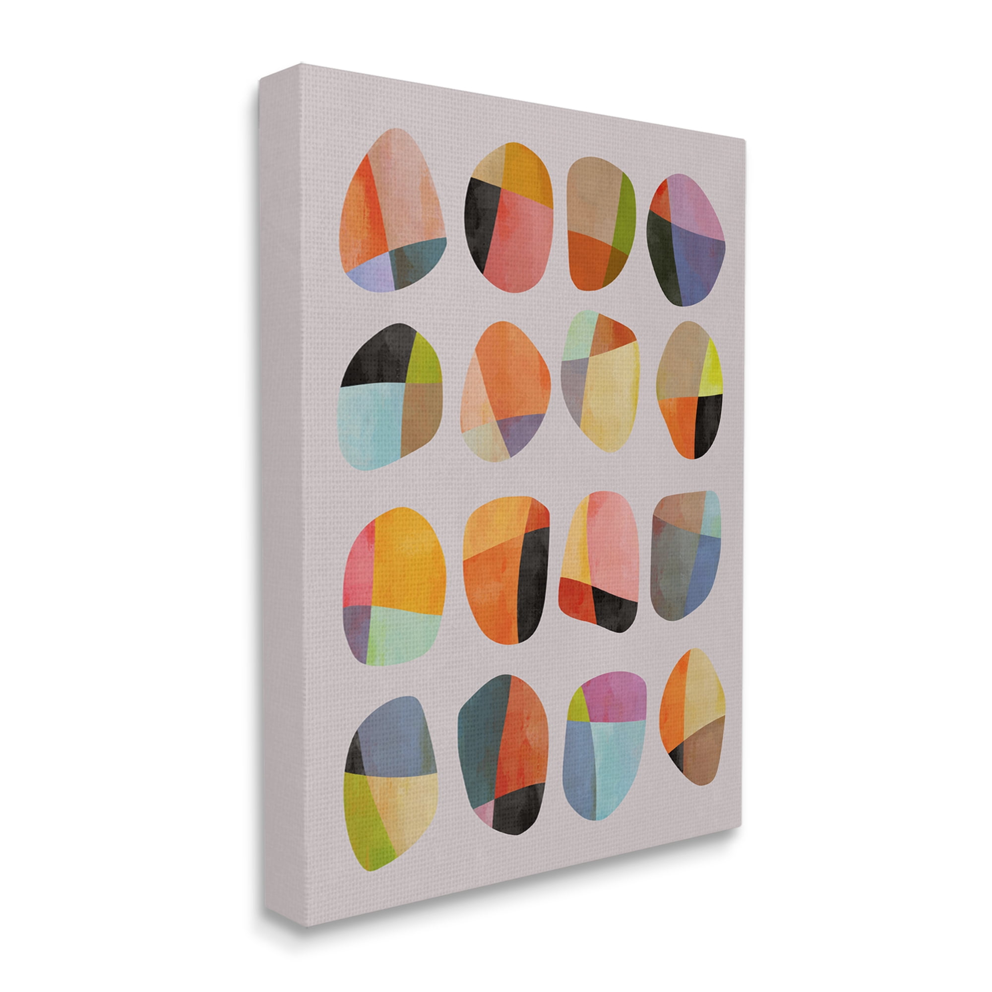 Stupell Industries Modern Circular Shapes Abstract Painting Gallery Wrapped Canvas Print Wall Art, 24 x 30