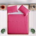 thumbnail image 2 of Ameha 3 Piece Quilt Set Chevron Bedspread Reversible Ultrasoft Microfiber Adult Bedding Pink Color Queen, 2 of 9