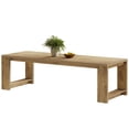 thumbnail image 5 of Fnova 86.6" Modern Dining Table for 8 People, Farmhouse Rectangular Narrow Extra Long Kitchen Table with Pedestal Base, Heavy Duty Dinner Table for Dining Room, Kitchen, Living Room, 5 of 14