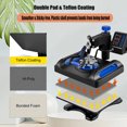 thumbnail image 3 of Blue Heat Press Machine 8 in 1, 15 x 15 Inches Sublimation Transfer Printer, Digital Precise LCD Control Printing, 360 Swing Away Vinyl Transfer Printer for T-Shirts, Canvas Bag, Pillow, Banner, 3 of 6