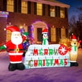 thumbnail image 2 of Estandarte inflable navideño con forma de reno de Papá Noel de 3 m, 2 of 9