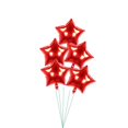 thumbnail image 1 of Juego de 5 globos de aluminio navideños con temática de fiesta de Feliz Navidad, decoración con globos, copos de nieve de Papá Noel, 1 of 5