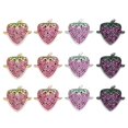 thumbnail image 4 of 1 Uds., Colgante conectores para fabricación , fianza chapado en cobre, artesanía de , 5x18,5mm morado con negro Gloria Colgantes de dijes, 4 of 9