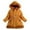 Yellow, variant on Krdevn Winter Warm Thickened Hooded Long Coat for Girls Toddler and Big Thermal Padded Jacket Outerwear,140/3XL