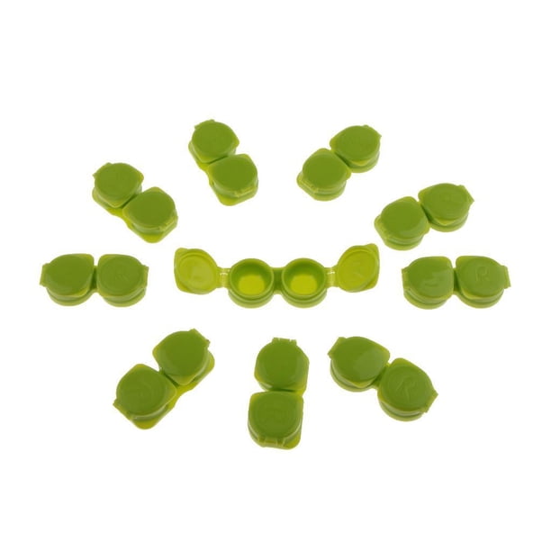 Kit de viaje para lentes de contacto Sonducket 10 piezas Estuche de remojo Verde