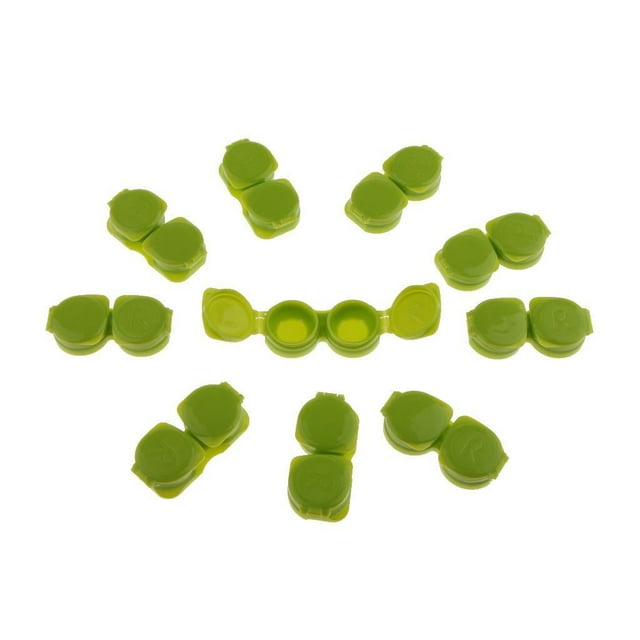 Kit de viaje para lentes de contacto Sonducket 10 piezas Estuche de remojo Verde