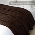 thumbnail image 3 of czcpp-Fleece King Size Blanket for Bed, Soft Fuzzy Fluffy Bed Blanket with Jacquard Pattern for All Seasons, Lightweight and Cozy, 90x104 Inch,Coffee, 3 of 4