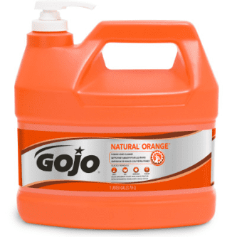 Go Jo Nettoyant pour les Mains 0955 Orange Naturel; Utiliser pour Enlever la Graisse / Huile / Saleté; Formule de Lotion; 1 Gallon Bouteille de Pompe