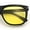 Black - Yellow, variant on Classic Retro Oversized Horn Rim Hipster Plastic Rectangular Sunglasses Black - Rose Red