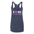 thumbnail image 2 of I Love My Boyfriend Tie Dye Pop Culture Tri-Blend Racerback Tank Top, Vintage Navy, X-Large, 2 of 3