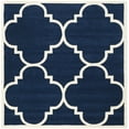 thumbnail image 2 of SAFAVIEH Chatham Hayden Geometric Wool Area Rug, Dark Blue/Ivory, 8'9" x 8'9" Square, 2 of 8