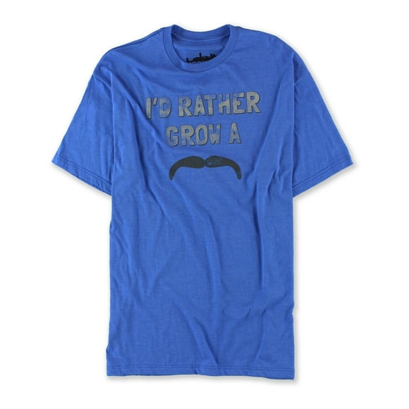 Horizon NY T-Shirt à Moustache Graphique Homme Bleu, X-Large