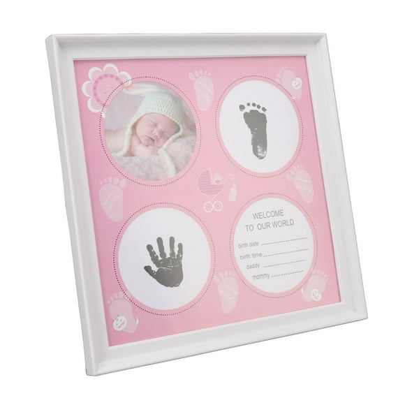 Baby Handprint Footprint Kit, Baby Print Frame Kit Easy To Document Safe  For Newborns For Wall Blue,Pink