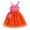 C-11137Orange, variant on TEDOYE Girls Dresses O-Neck Casual Summer Outfits Toddler Kids Fashion Sleeveless Dress With Mesh Skirt Star Moon Design For Daily Wear Age 3 9 Leisure Wear, 8-9 Years