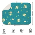 thumbnail image 2 of Floral Dish Drying Mat with Daisies for Kitchen Countertop Absorbent Microfiber Dish Rack Mat Spring Summer Drainer Pad Foldable 18x24 Inch, 2 of 5