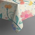 thumbnail image 2 of Pioneer Flower Floral Print Pattern Rectangle Tablecloth 60"x102",Waterproof Polyester Rectangle Table Cloth, Wipeable Spillproof Polyester Tablecloth for Dining, Camping, Indoor and Outdoor, 2 of 6