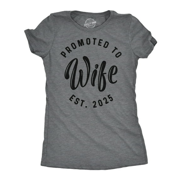 Womens Funny T Shirts Promoted to Wife 2025 Sarcastic Family Marriage Graphic Tee for Ladies Womens Graphic Tees