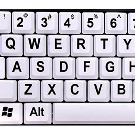 nuklz large print computer keyboard wired usb white keys white keys