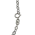thumbnail image 3 of Simulated Turquoise Stone Pendant Flat Link Chain Necklace Sterling Silver Bail 30 Inch, 3 of 4