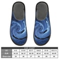 thumbnail image 5 of IAUYY Memory Foam House Slippers Suitable for Both Men and Women. Comfortable, Anti-Slip Plush Flat-Bottomed Slippers The Best Holiday Gift Deep Blue and White Intertwined, 5 of 9