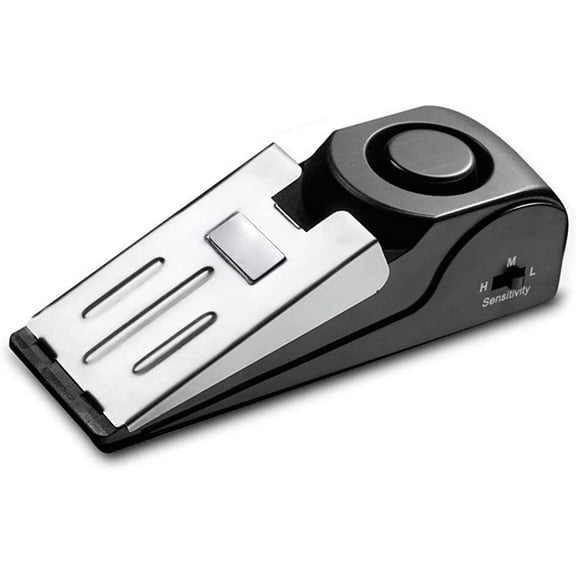 Door Stop Alarm, Door Stopper with 120DB Security Alarm, Floor Wedge Door Stop Siren, Door Security Devices for Traveling, Apartment, Hotel and Home