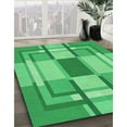 thumbnail image 2 of Ahgly Company Indoor Round Patterned Lime Mint Green Area Rugs, 4' Round, 2 of 6