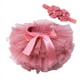 thumbnail image 4 of Conjunto de 2 faldas cortas y diadema para niñas, de tul rosa, con tutú, para bebés recién nacidos, faldas arcoíris, 4 of 5